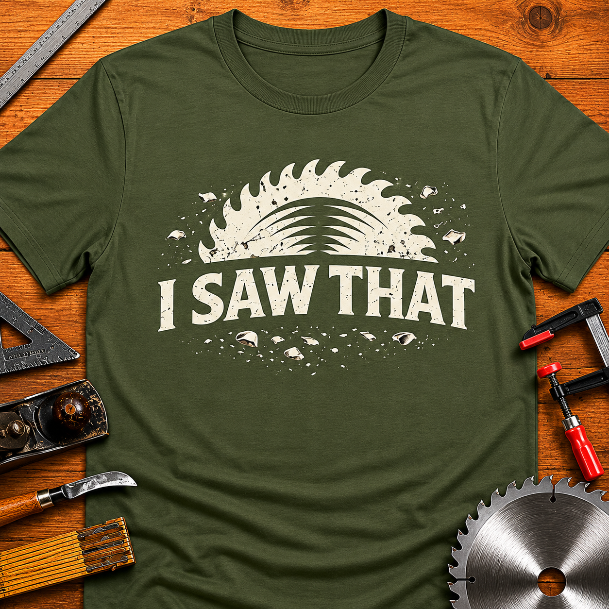 I SAW THAT Woodworking T-Shirt — Funny woodworker Tee