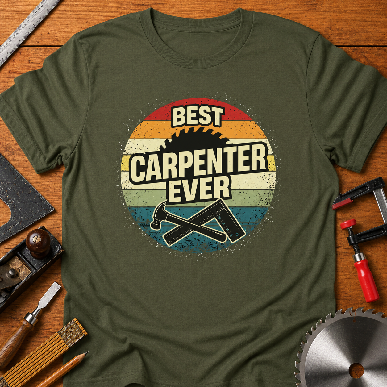 Best Carpenter Ever T-Shirt — Woodworking Tee