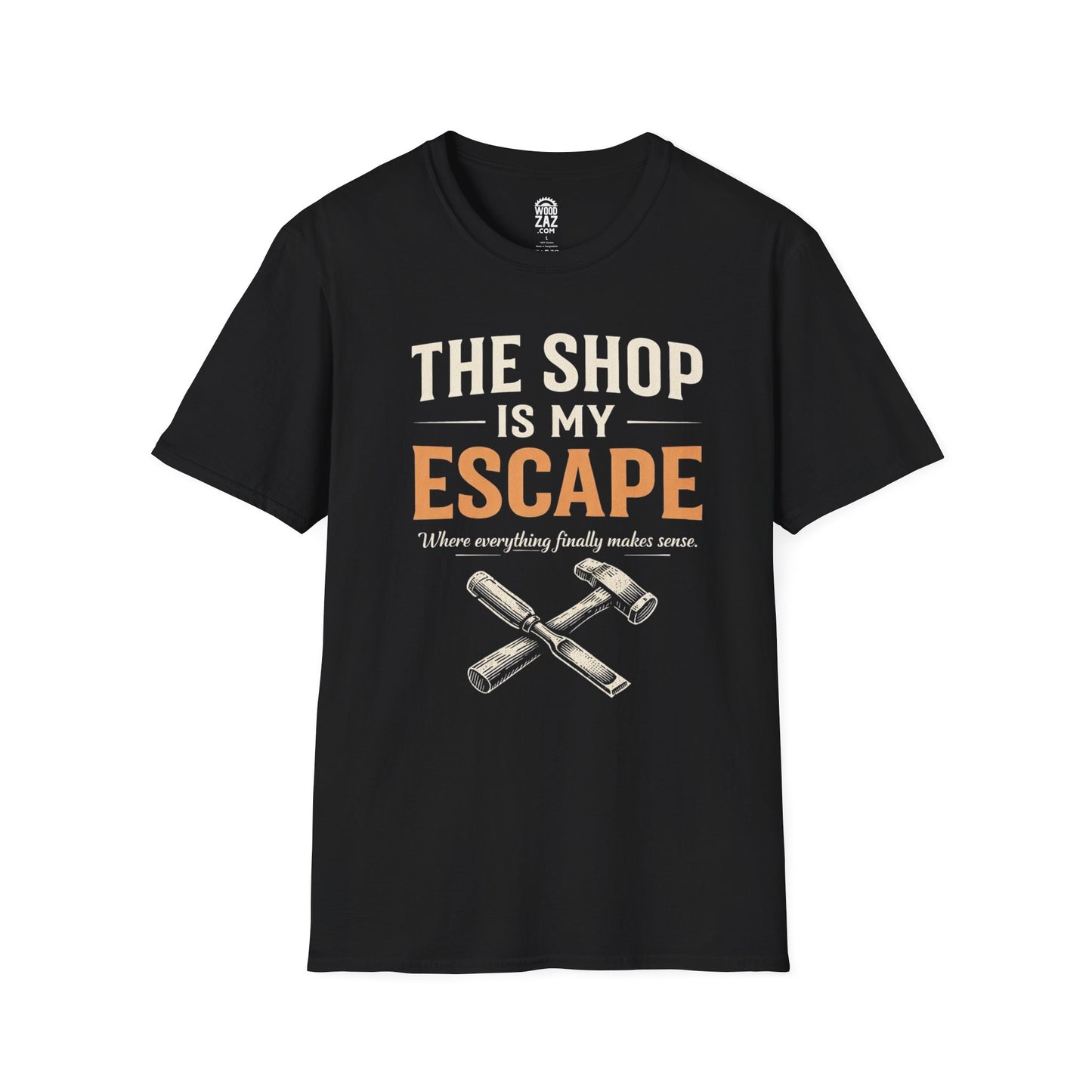 The Shop Is My Escape Woodworking T-Shirt