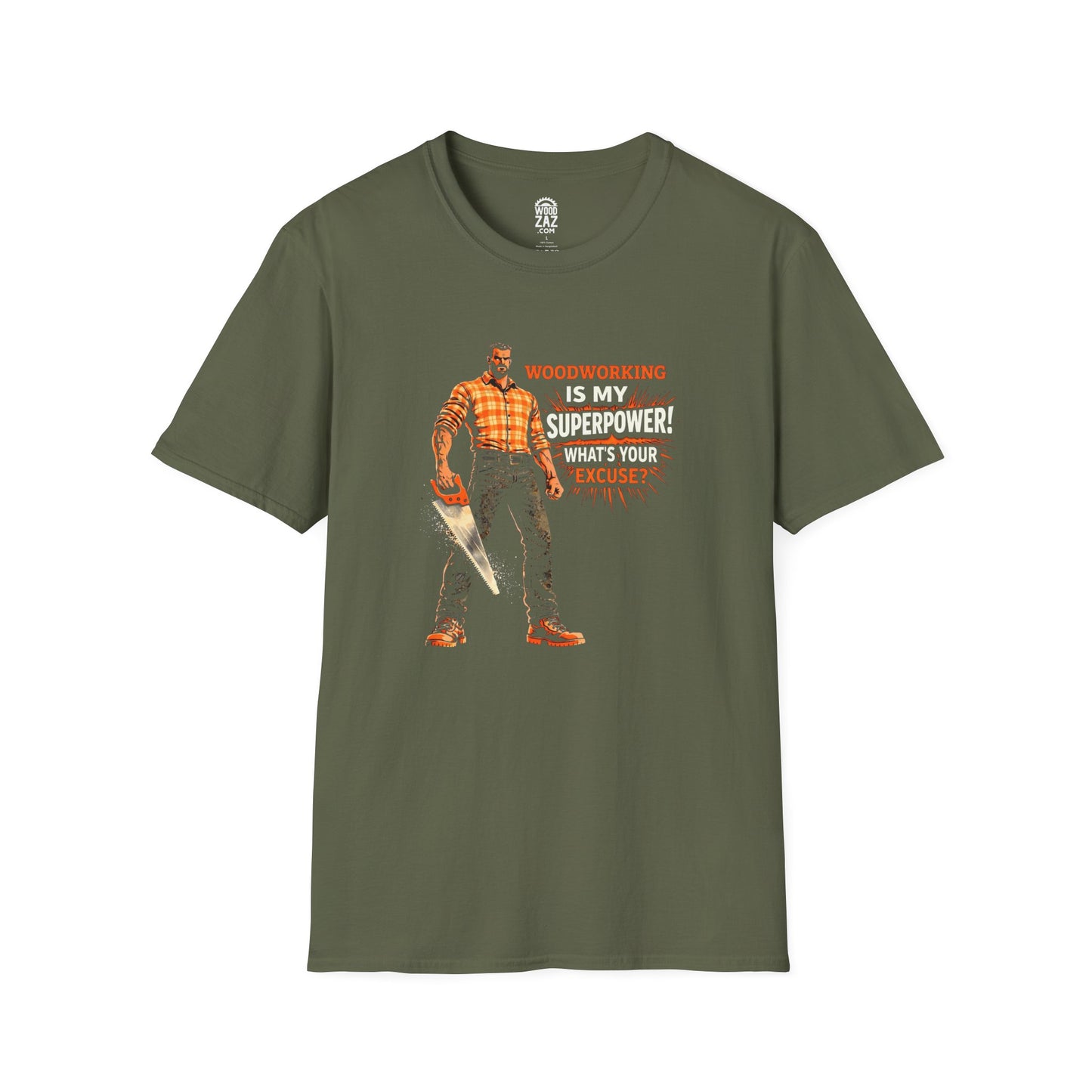 Woodworking Is My Superpower T-Shirt — Funny Carpenter Tee