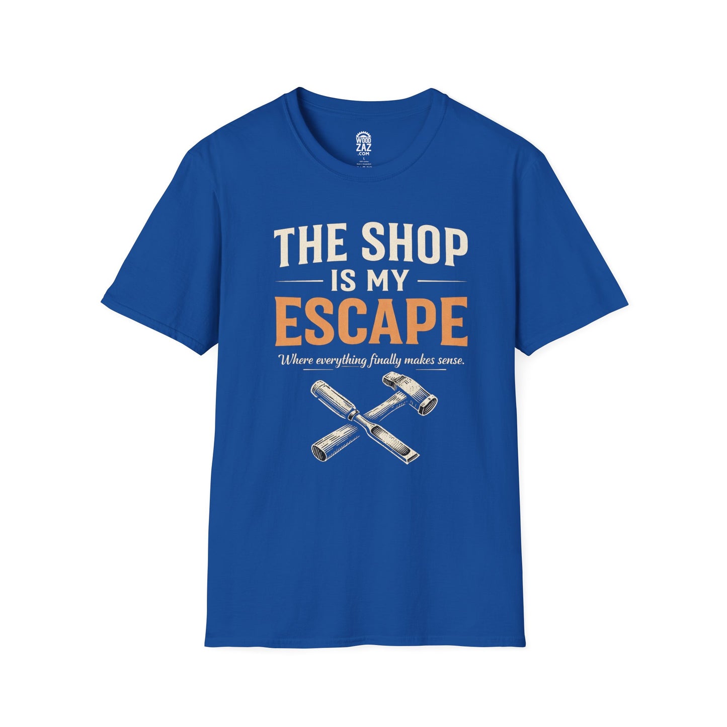 The Shop Is My Escape Woodworking T-Shirt