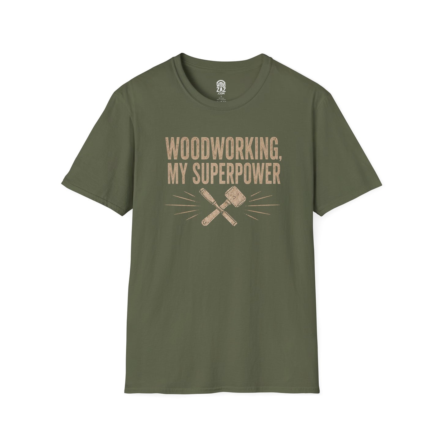 Woodworking My Superpower T-Shirt — Funny Woodworker Tee