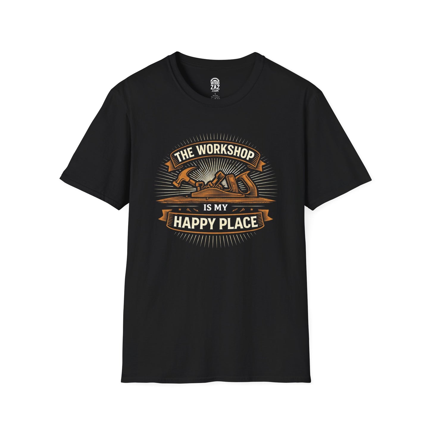 'The Workshop Is My Happy Place'  Woodworking  T-Shirt