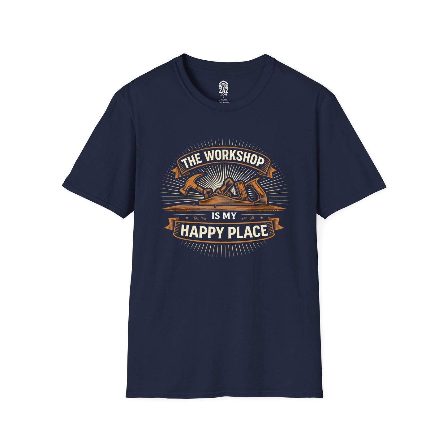 'The Workshop Is My Happy Place'  Woodworking  T-Shirt