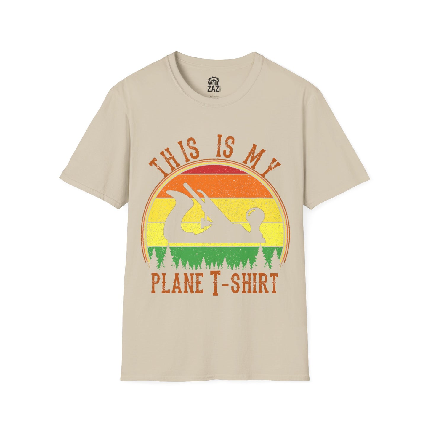 This Is My Plane T-Shirt featuring a graphic image of a wood planer