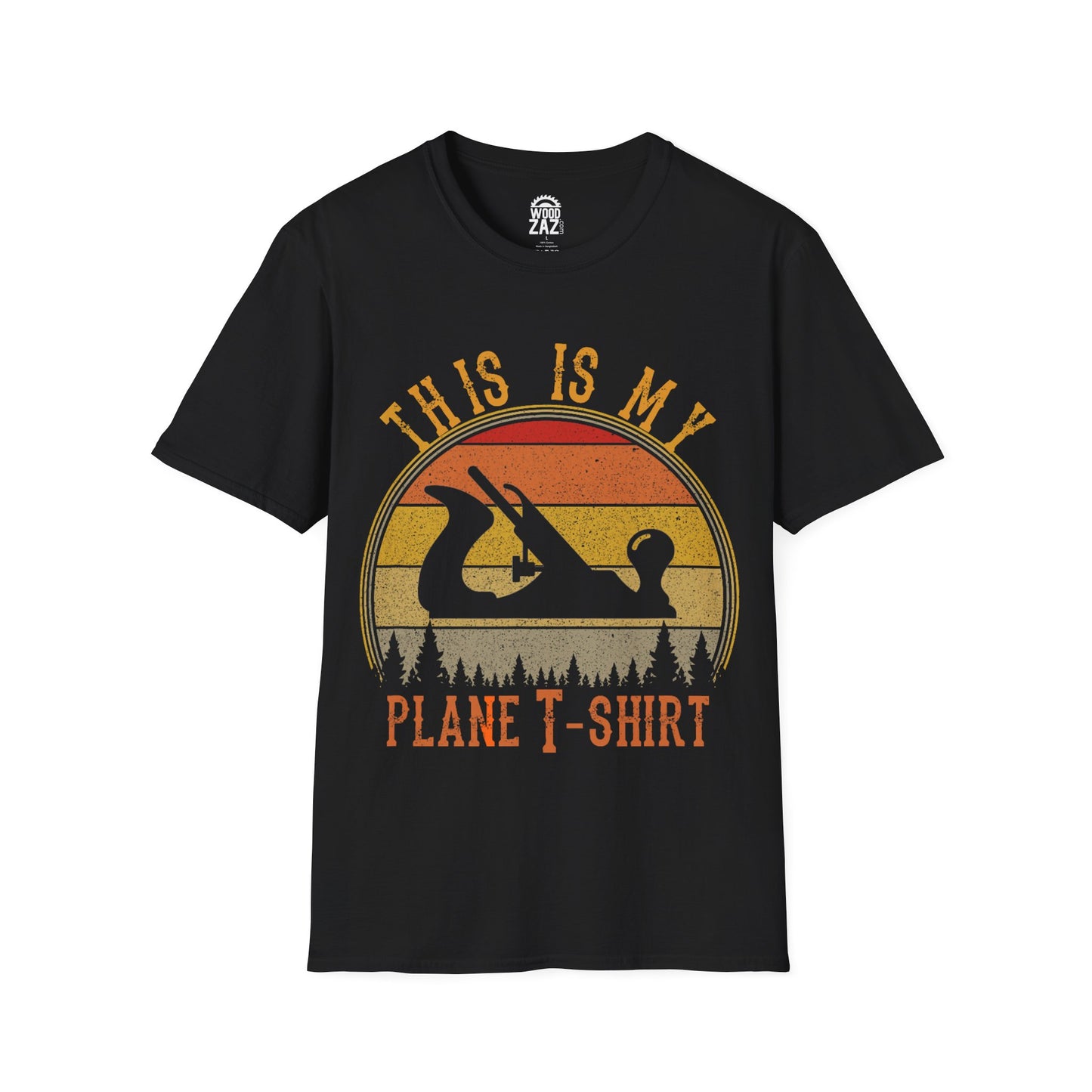 This Is My Plane T-Shirt featuring a graphic image of a wood planer