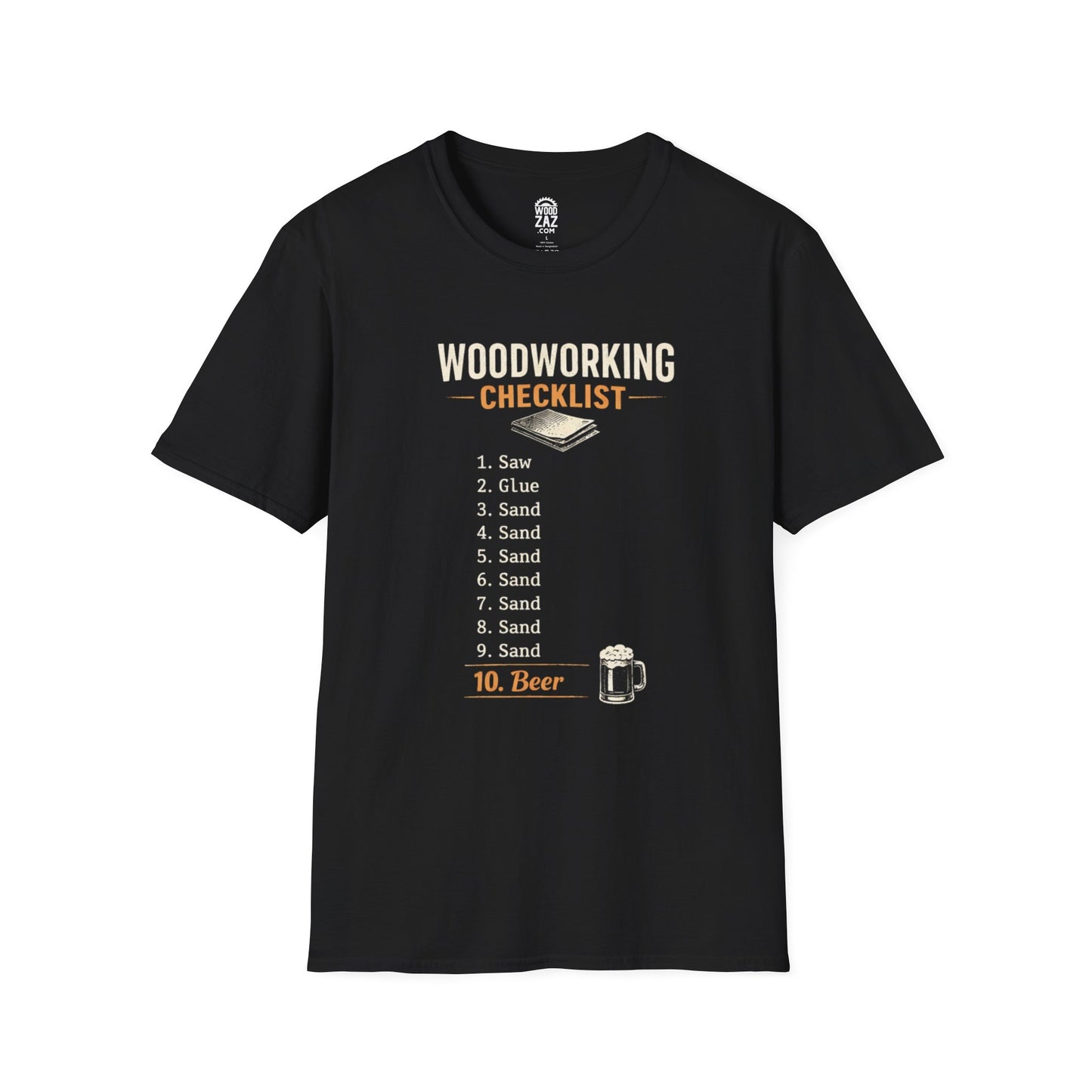 Woodworking Checklist T-Shirt — Funny Woodworker Tee