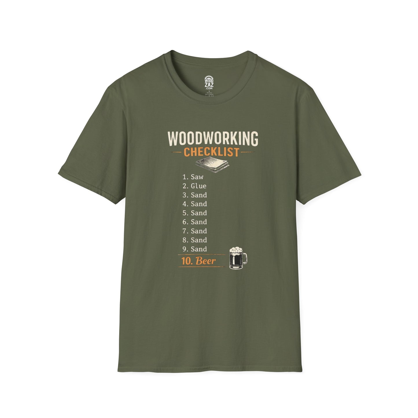 Woodworking Checklist T-Shirt — Funny Woodworker Tee