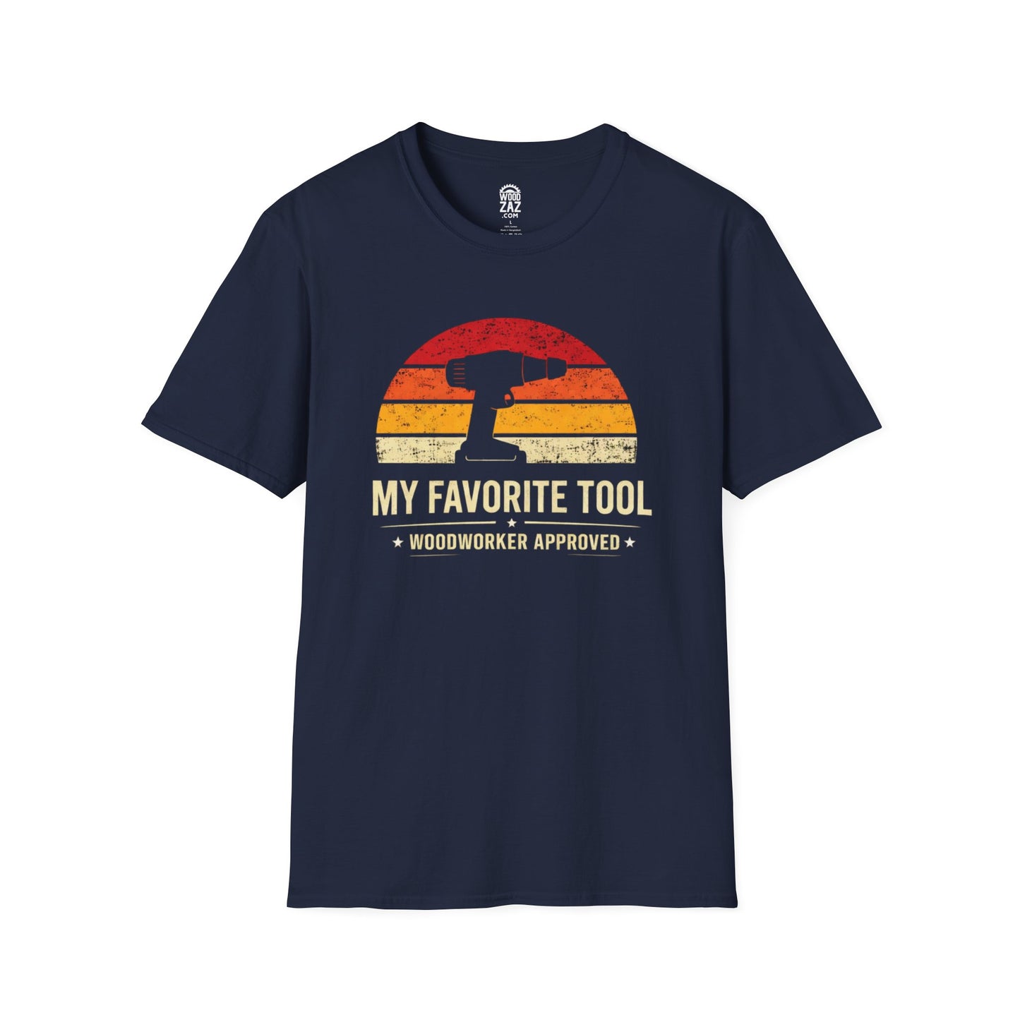 Hand Drill Woodworker T-Shirt — "My Favorite Tool" Woodworking Tee