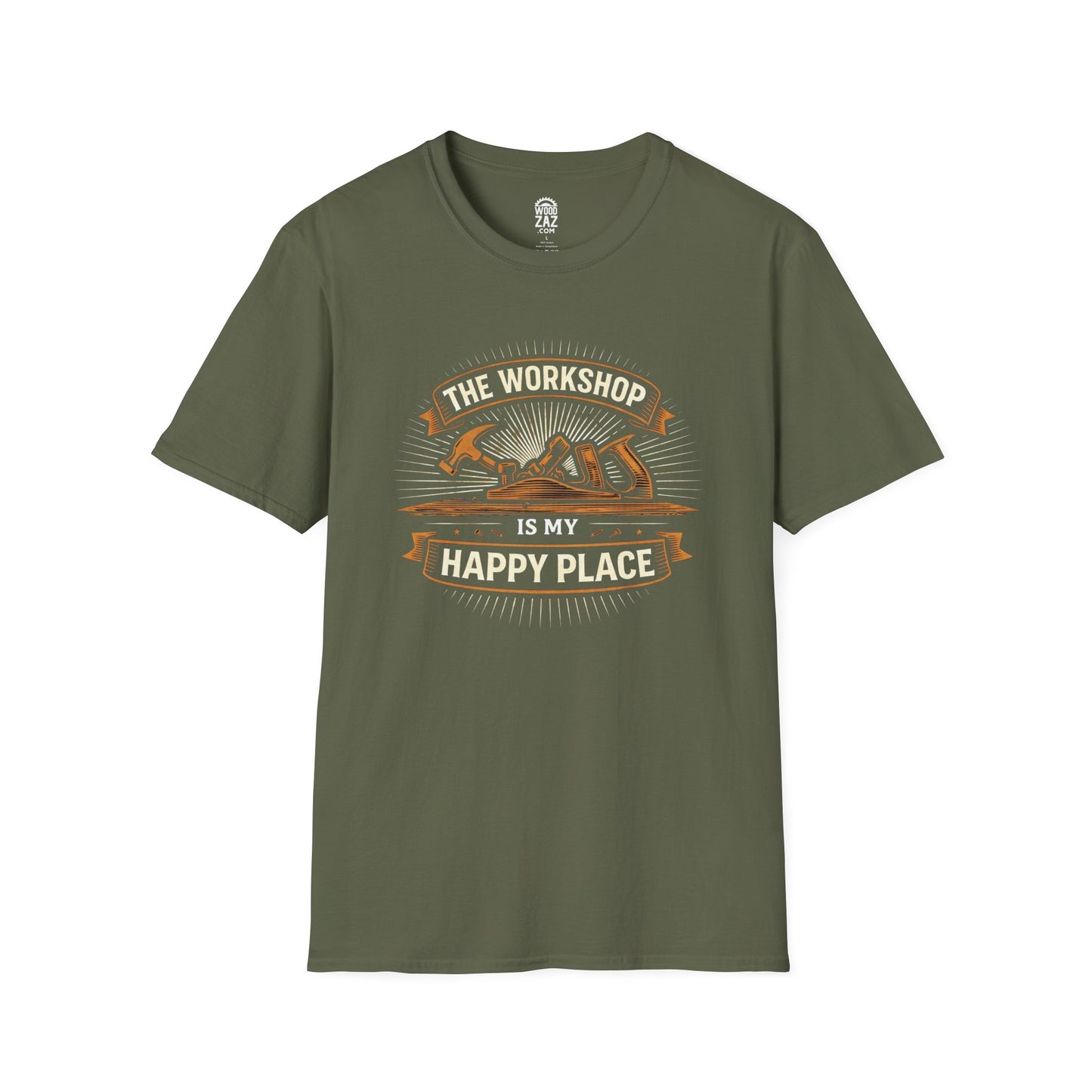 'The Workshop Is My Happy Place'  Woodworking  T-Shirt