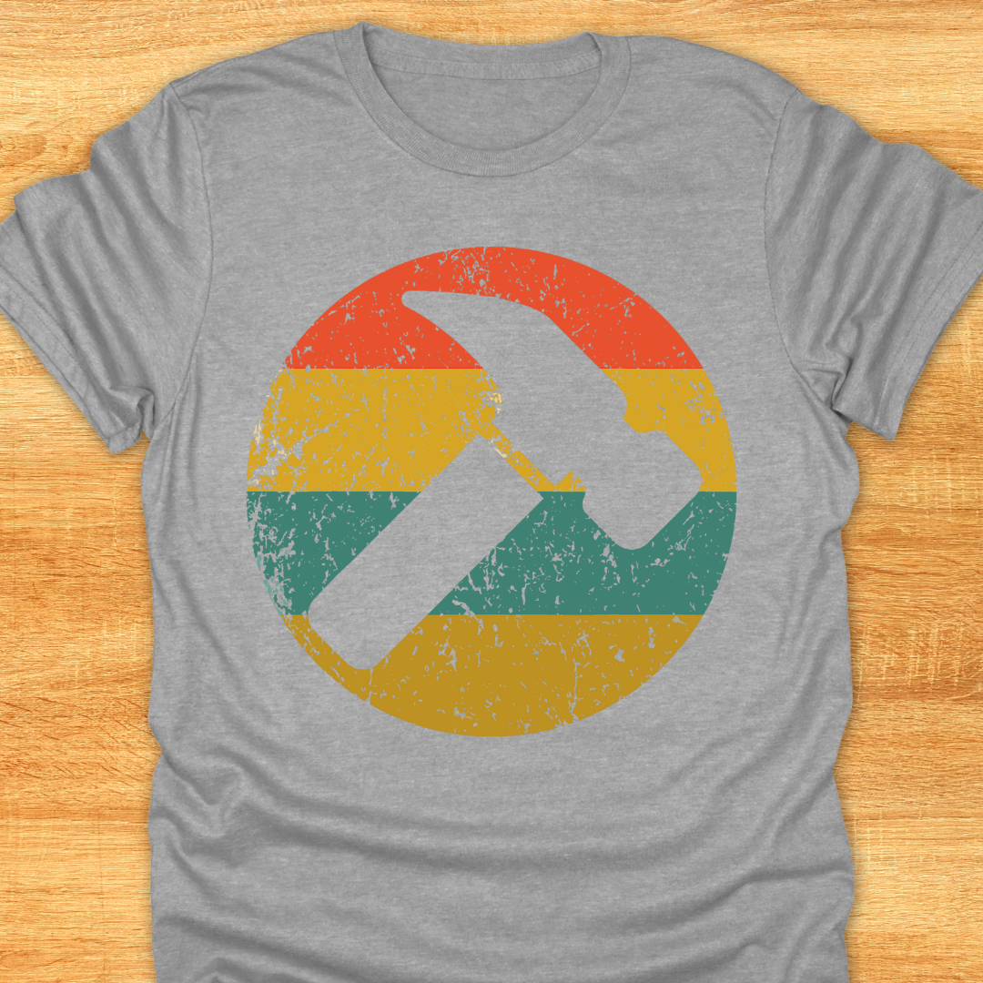 Hammer and Sun Graphic Design t-shirt for Woodworkers and carpenters