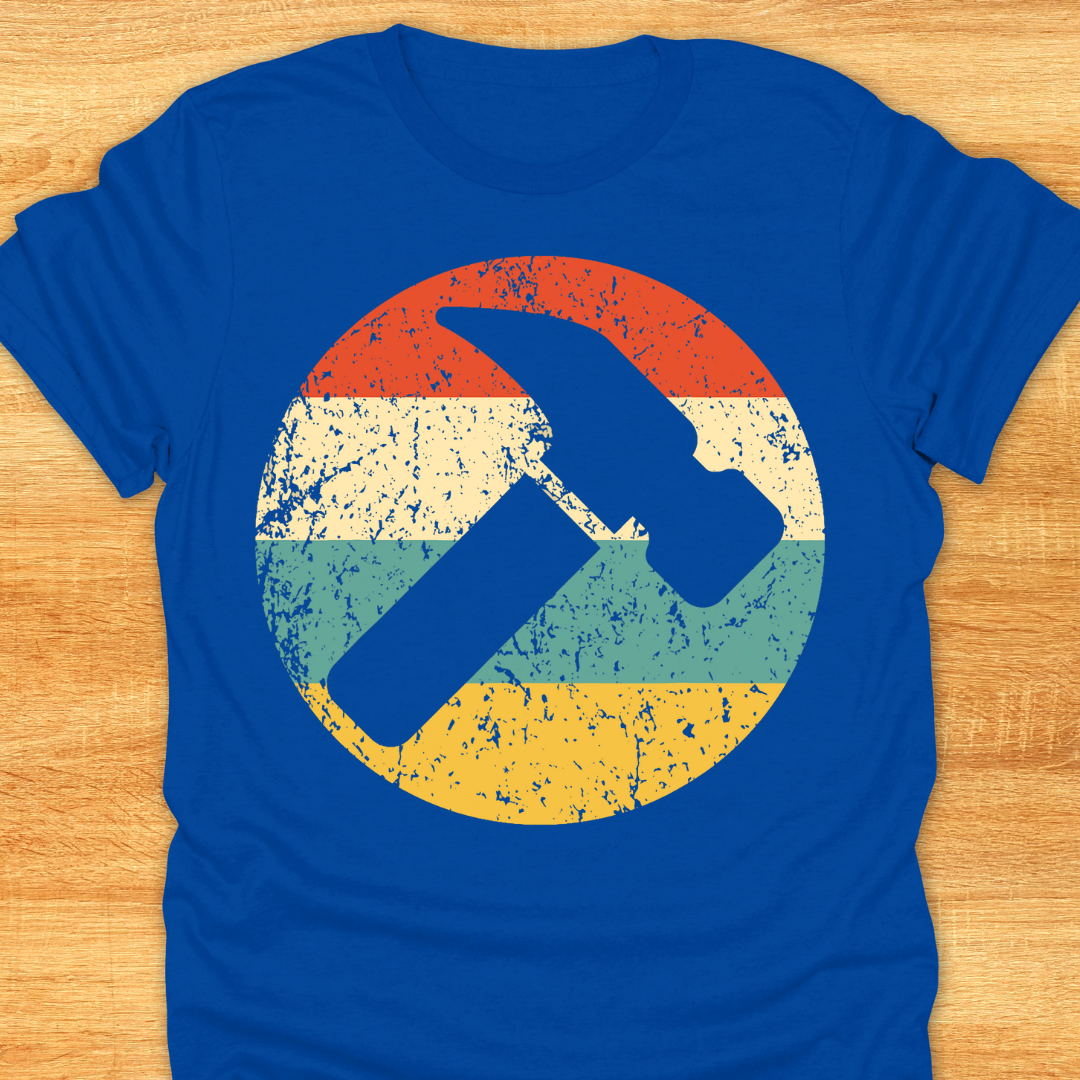 Hammer and Sun Graphic Design t-shirt for Woodworkers and carpenters