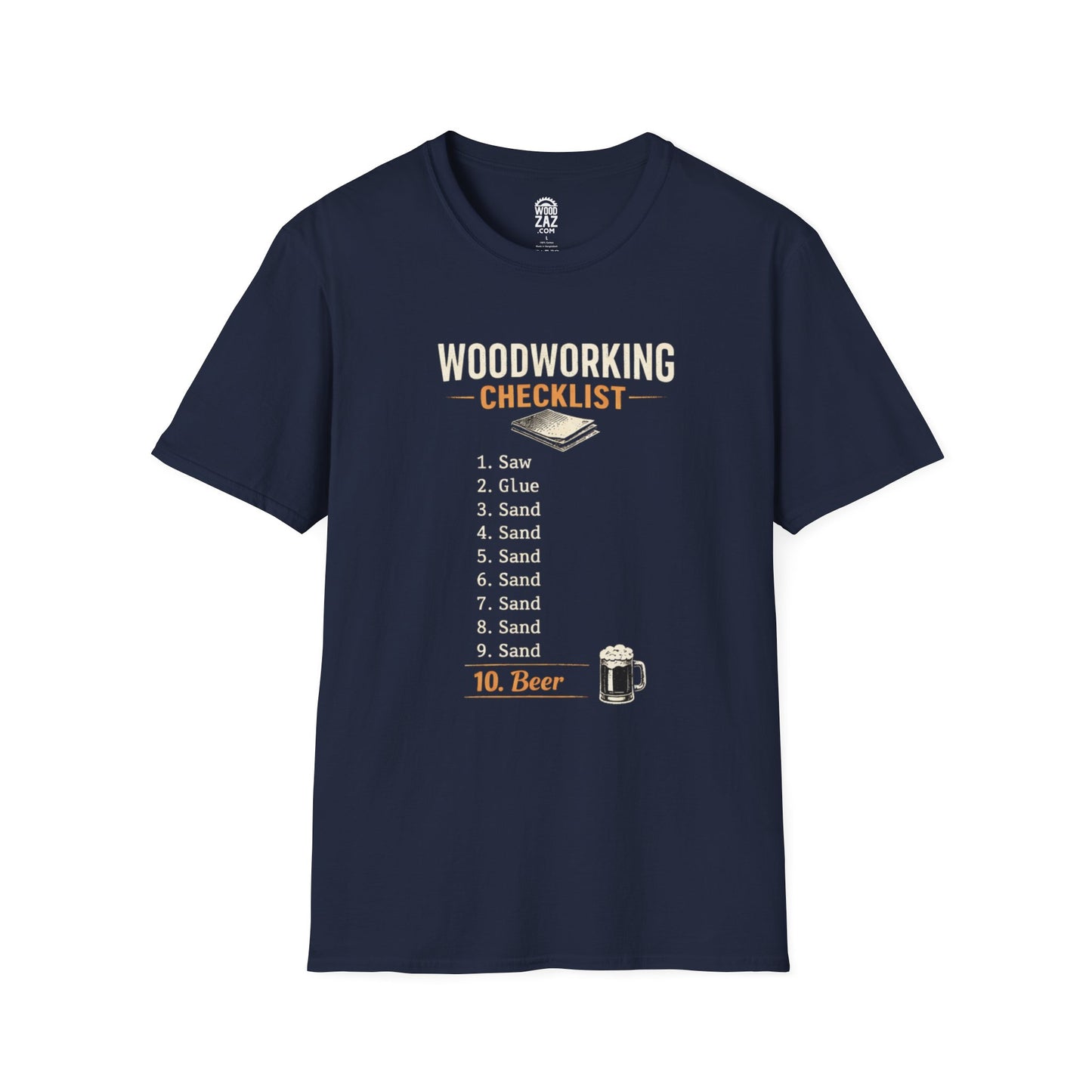 Woodworking Checklist T-Shirt — Funny Woodworker Tee