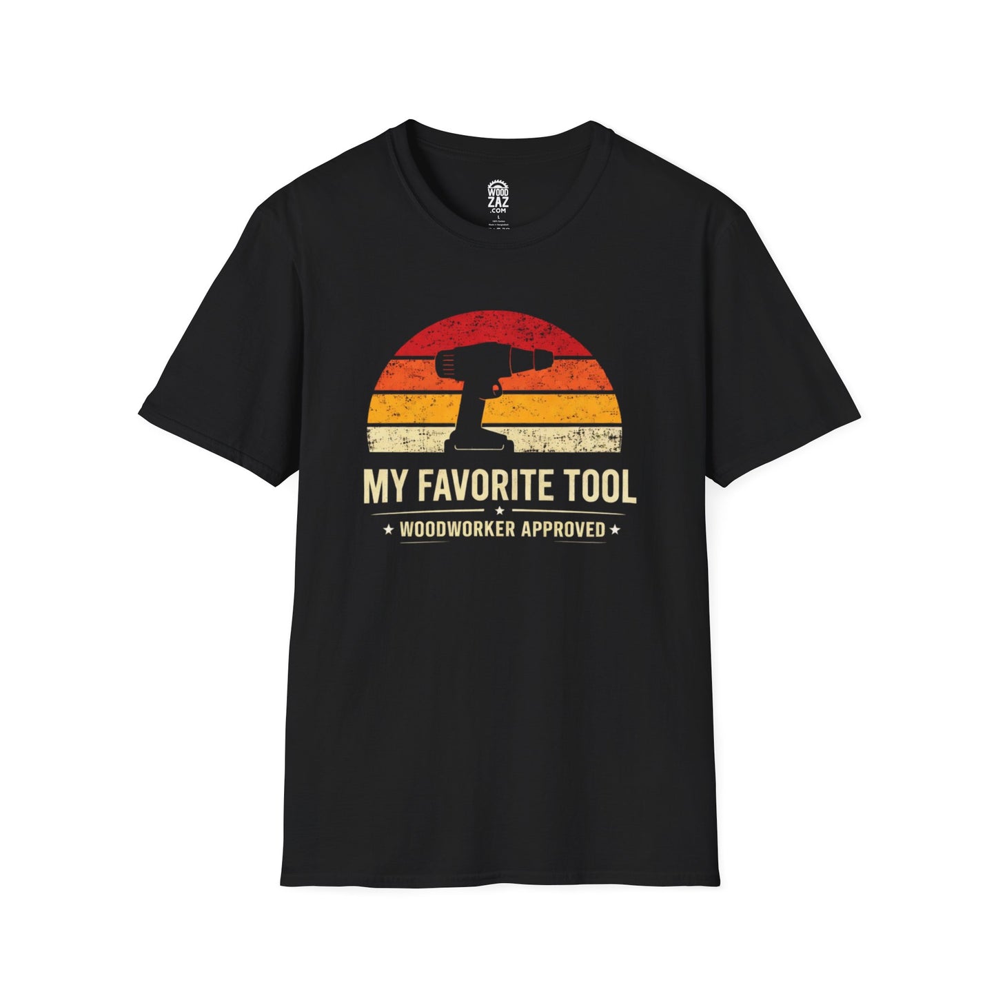 Hand Drill Woodworker T-Shirt — "My Favorite Tool" Woodworking Tee