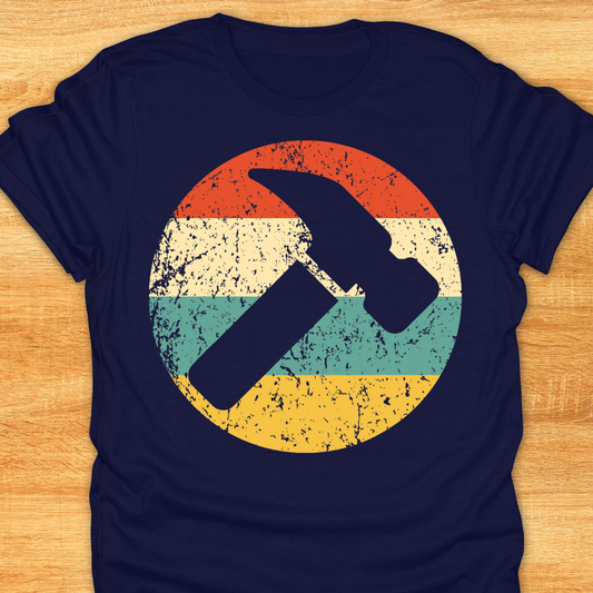 Hammer and Sun Graphic Design t-shirt for Woodworkers and carpenters