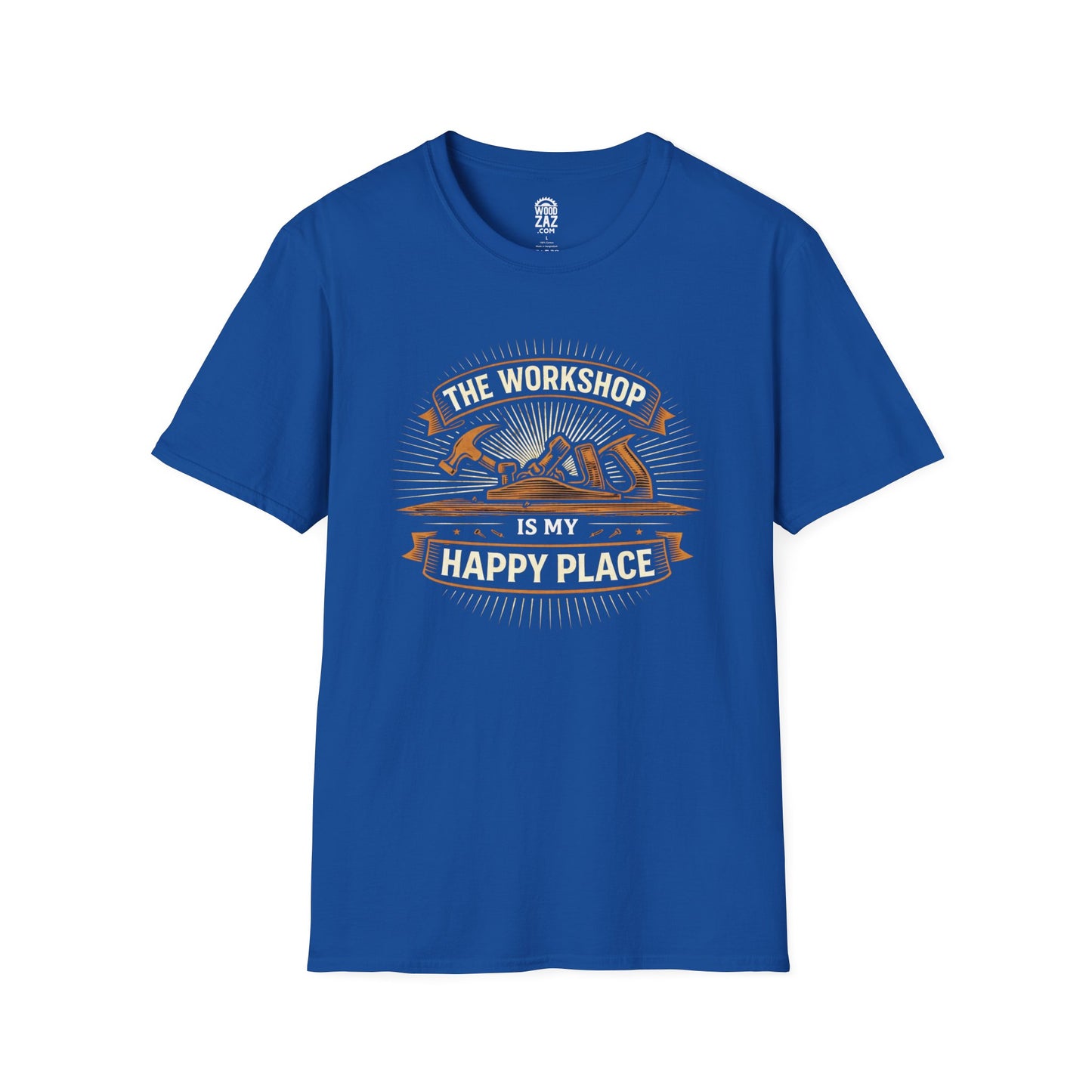 'The Workshop Is My Happy Place'  Woodworking  T-Shirt