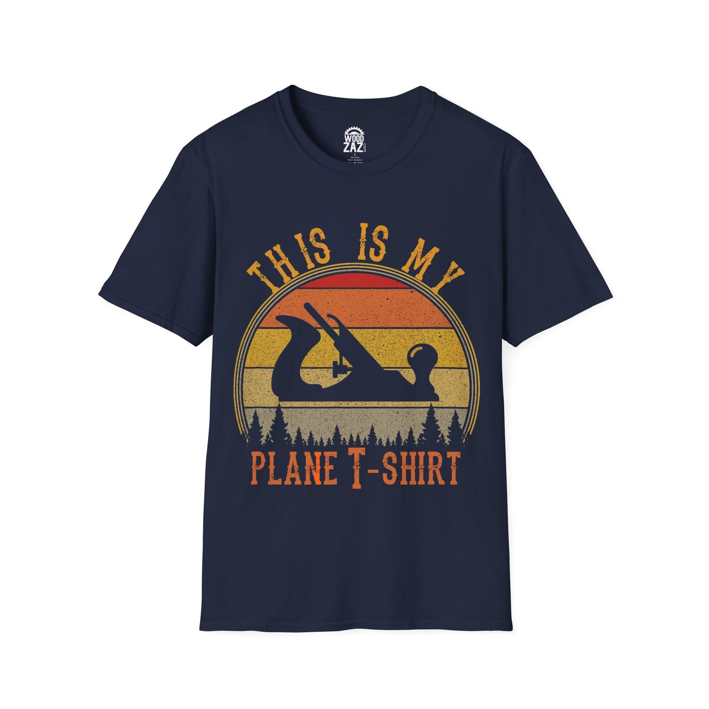 This Is My Plane T-Shirt featuring a graphic image of a wood planer