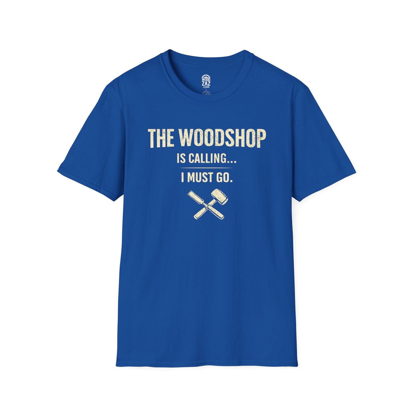 The Woodshop Is Calling T-Shirt — Humorous Woodworking Tee