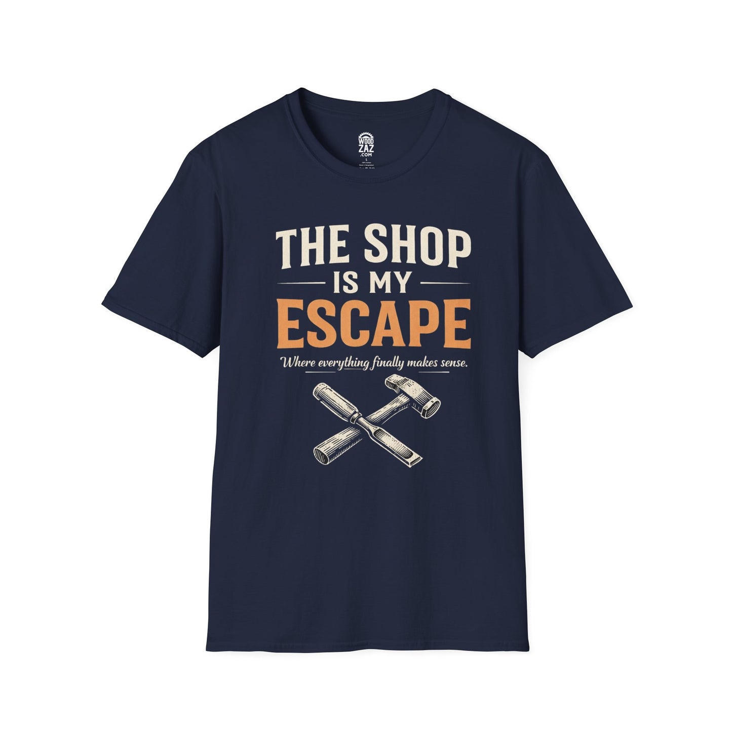 The Shop Is My Escape Woodworking T-Shirt