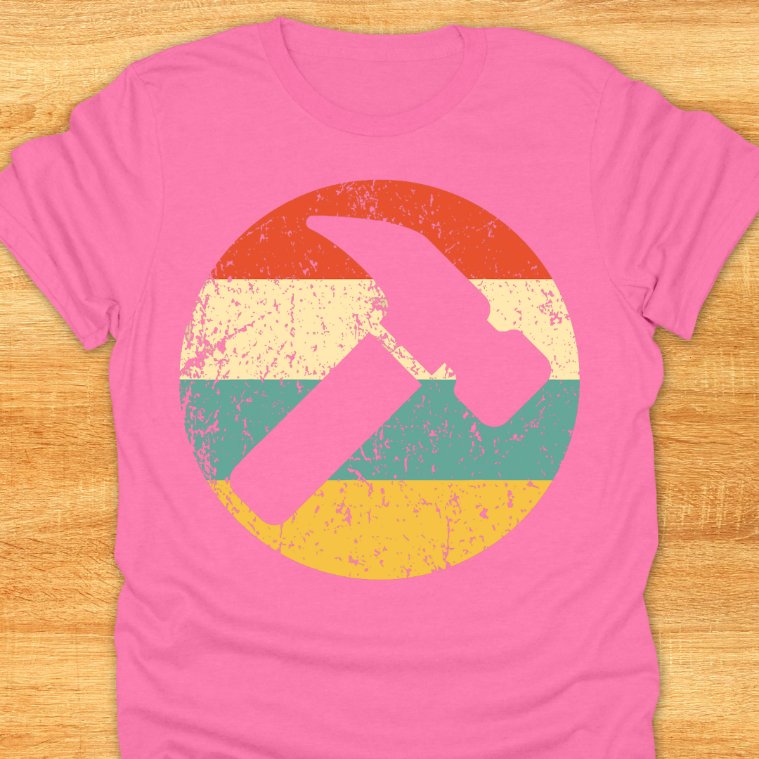 Hammer and Sun Graphic Design t-shirt for Woodworkers and carpenters