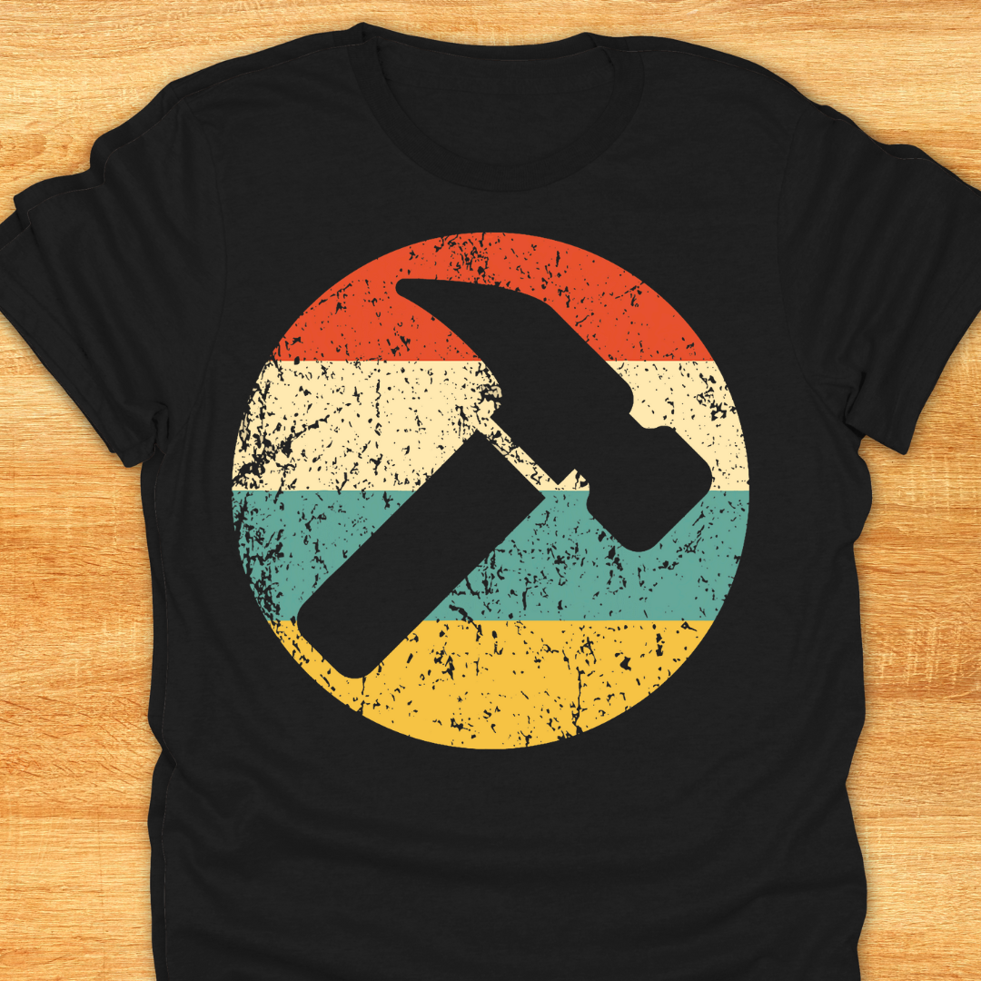 Hammer and Sun Graphic Design t-shirt for Woodworkers and carpenters