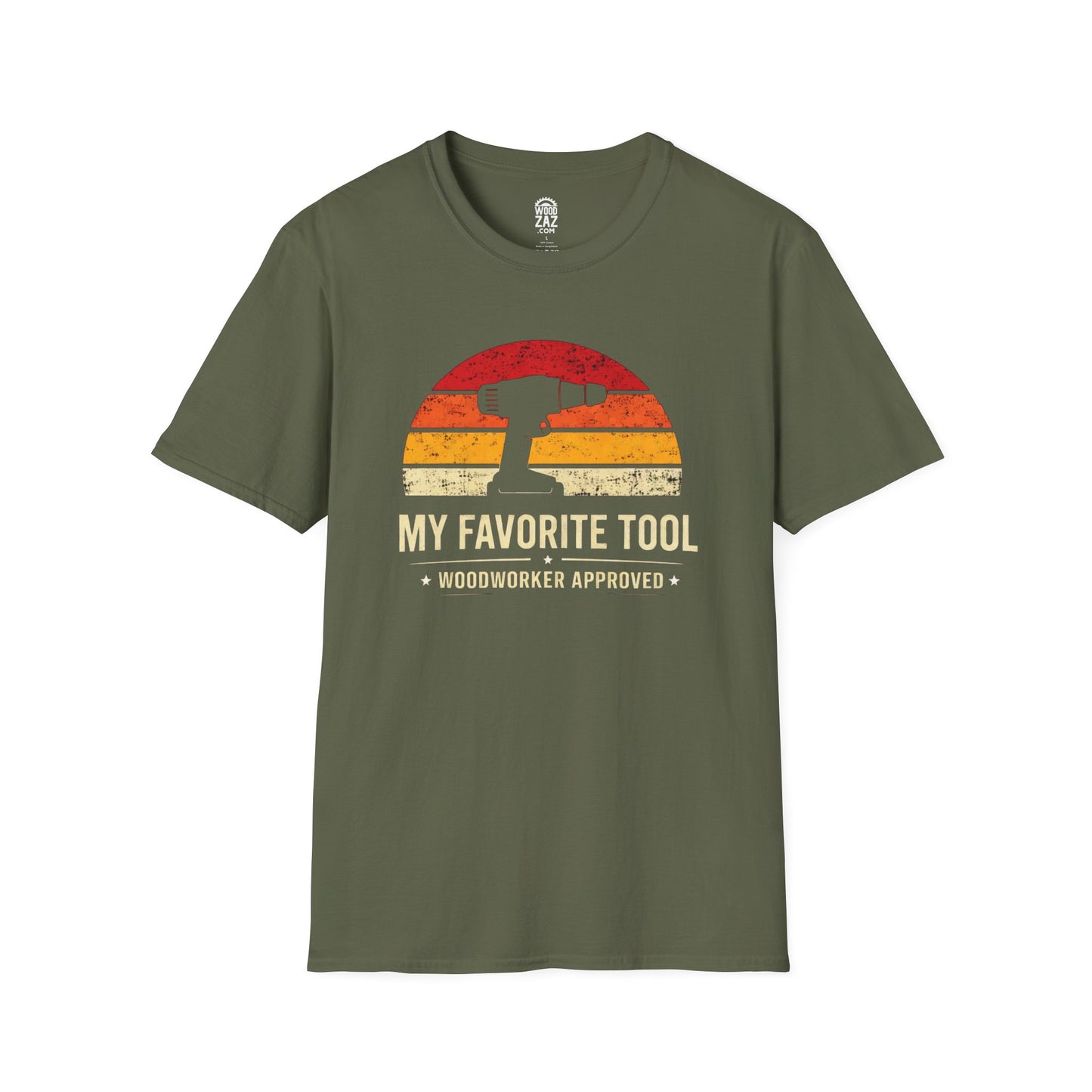 Hand Drill Woodworker T-Shirt — "My Favorite Tool" Woodworking Tee