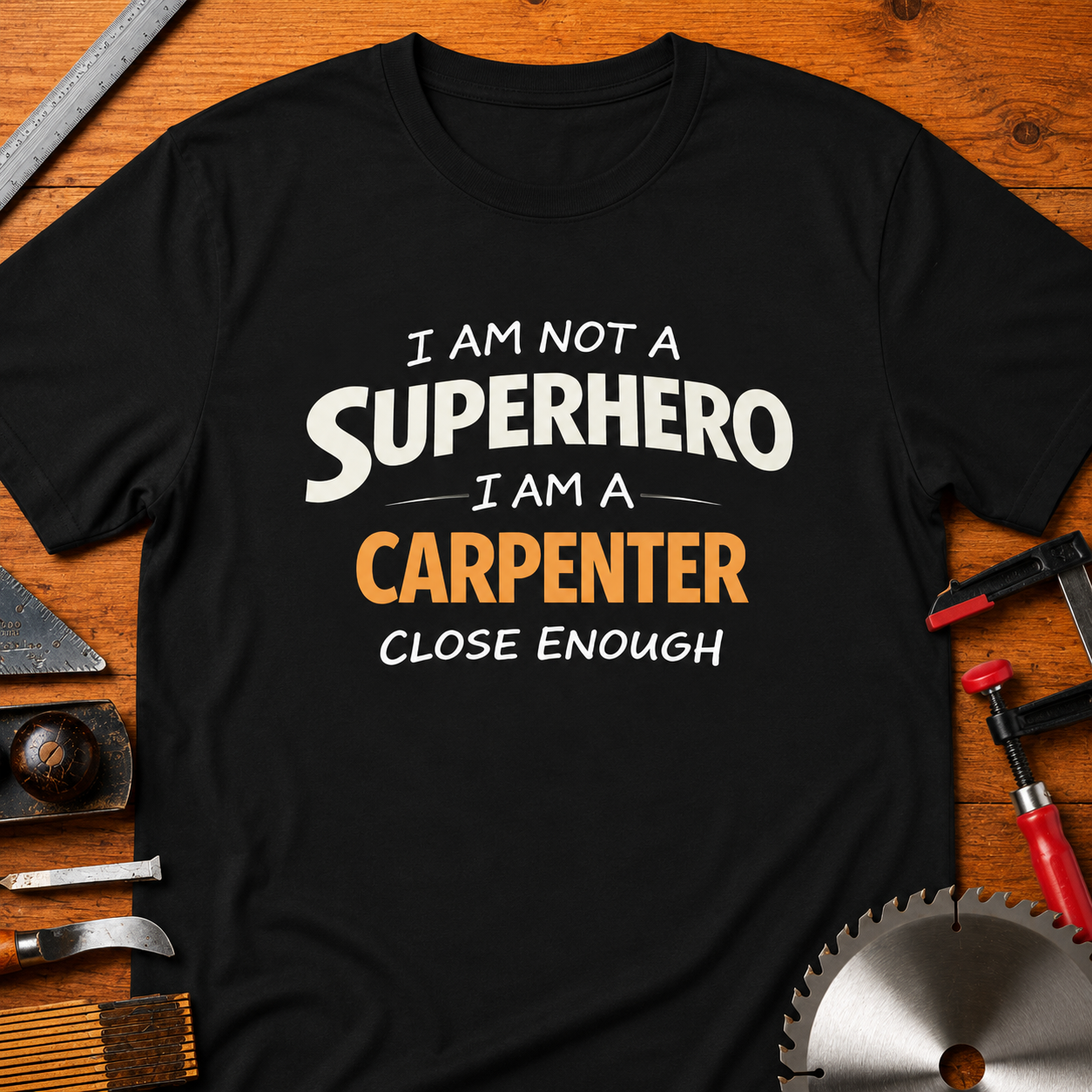 Carpenter T-Shirt — "I’m Not a Superhero, I’m a Carpenter — Close Enough"