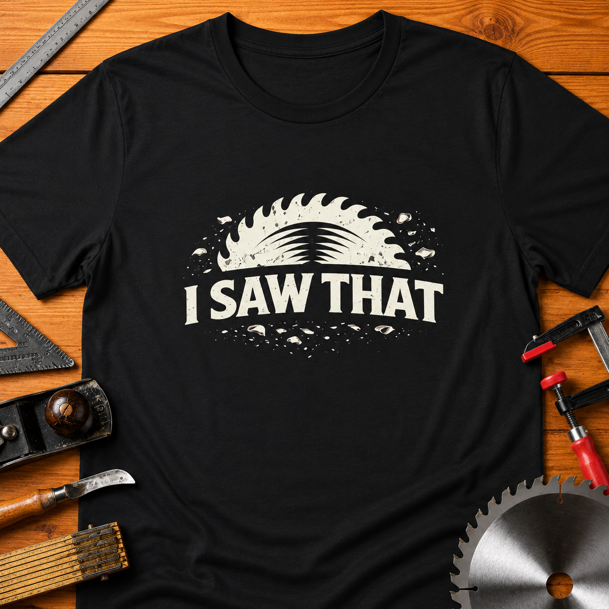 I SAW THAT Woodworking T-Shirt — Funny woodworker Tee