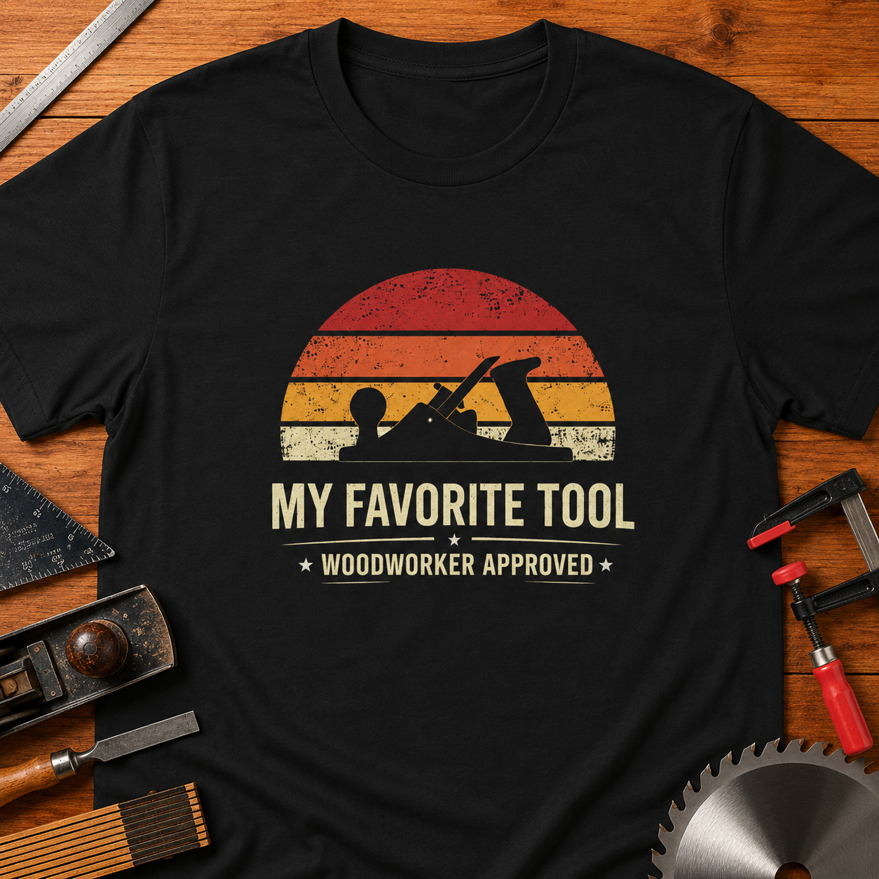 Woodworker Approved T-Shirt — "My Favorite Tool" Hand Plain Woodworking Tee