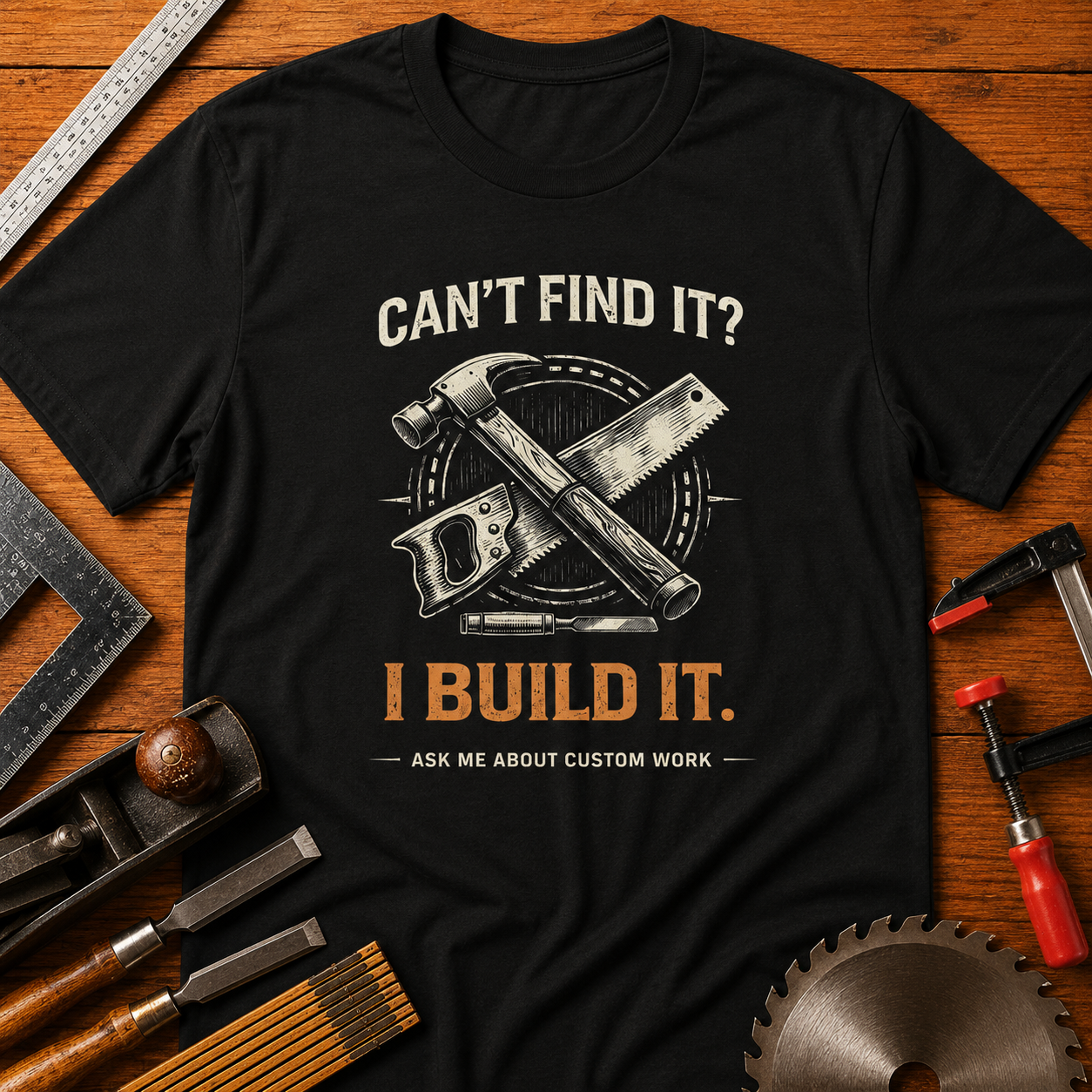 Can’t Find It? I Build It — Woodworking T-Shirt