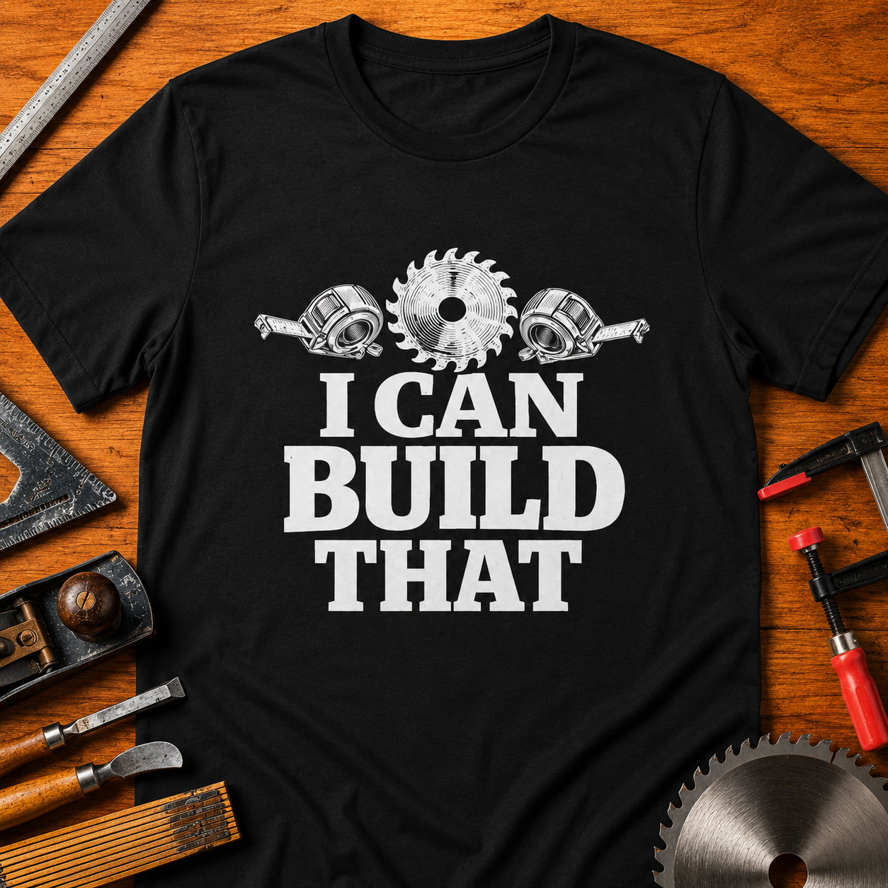 I Can Build That T-Shirt — Funny Woodworking Tee