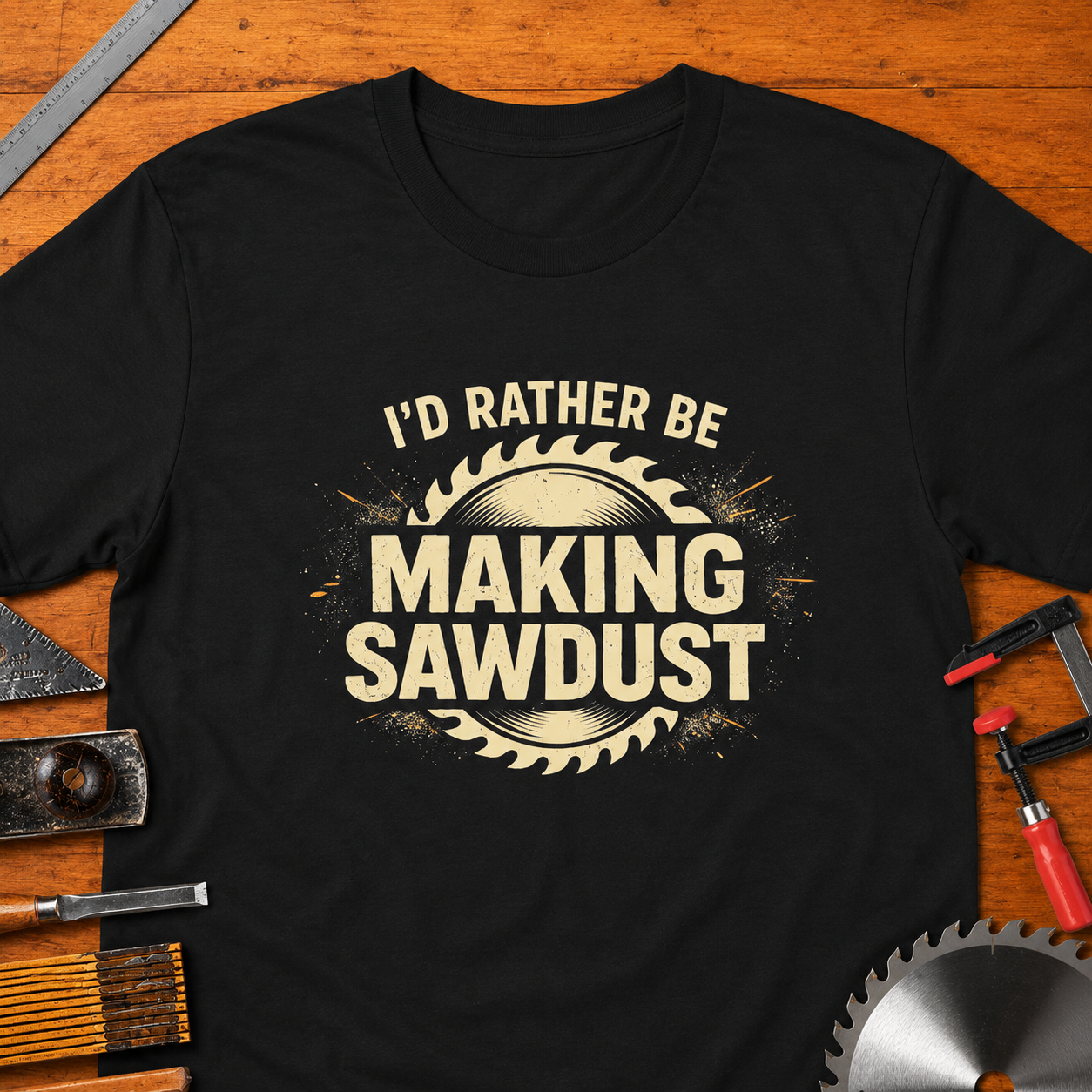 I'd Rather Be Making Sawdust Woodworking T-Shirt