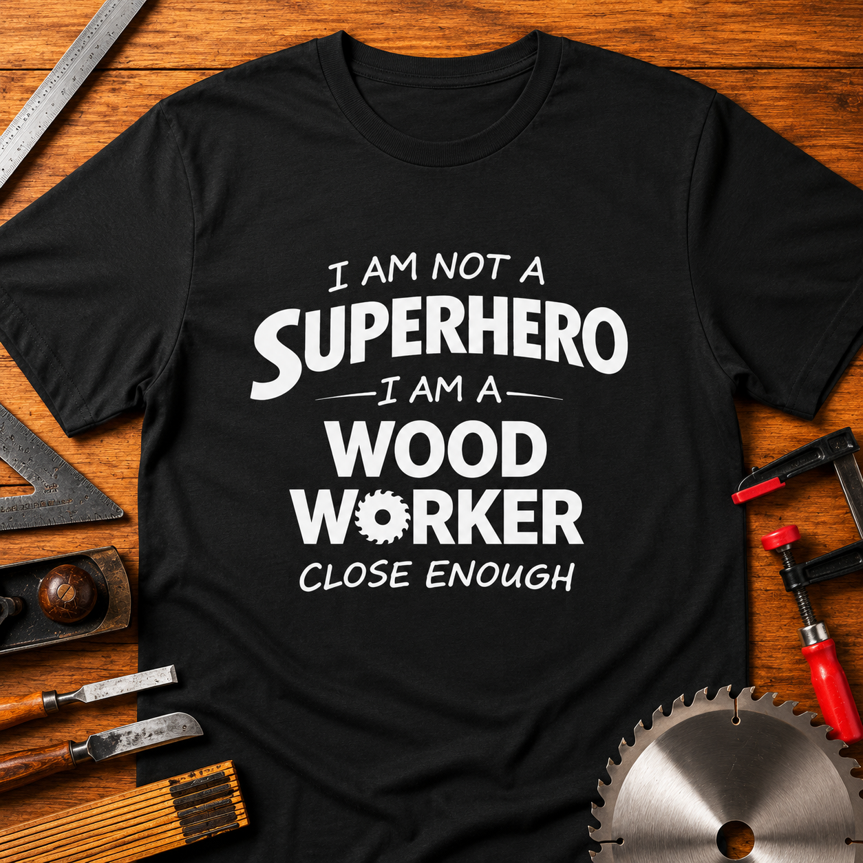 I'm Not A Superhero — Woodworker T-Shirt