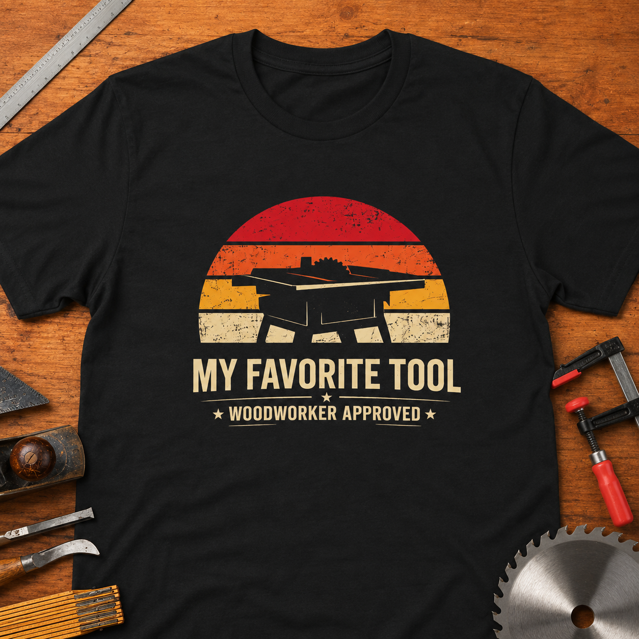 Table Saw Woodworker T-Shirt — "My Favorite Tool"