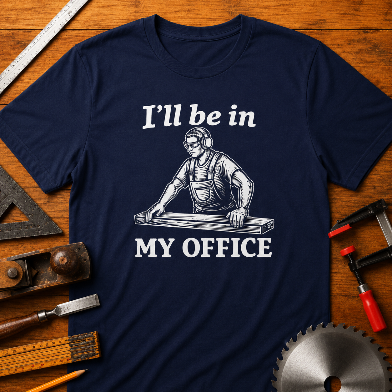 I’ll Be In My Office Funny Woodworking T-Shirt