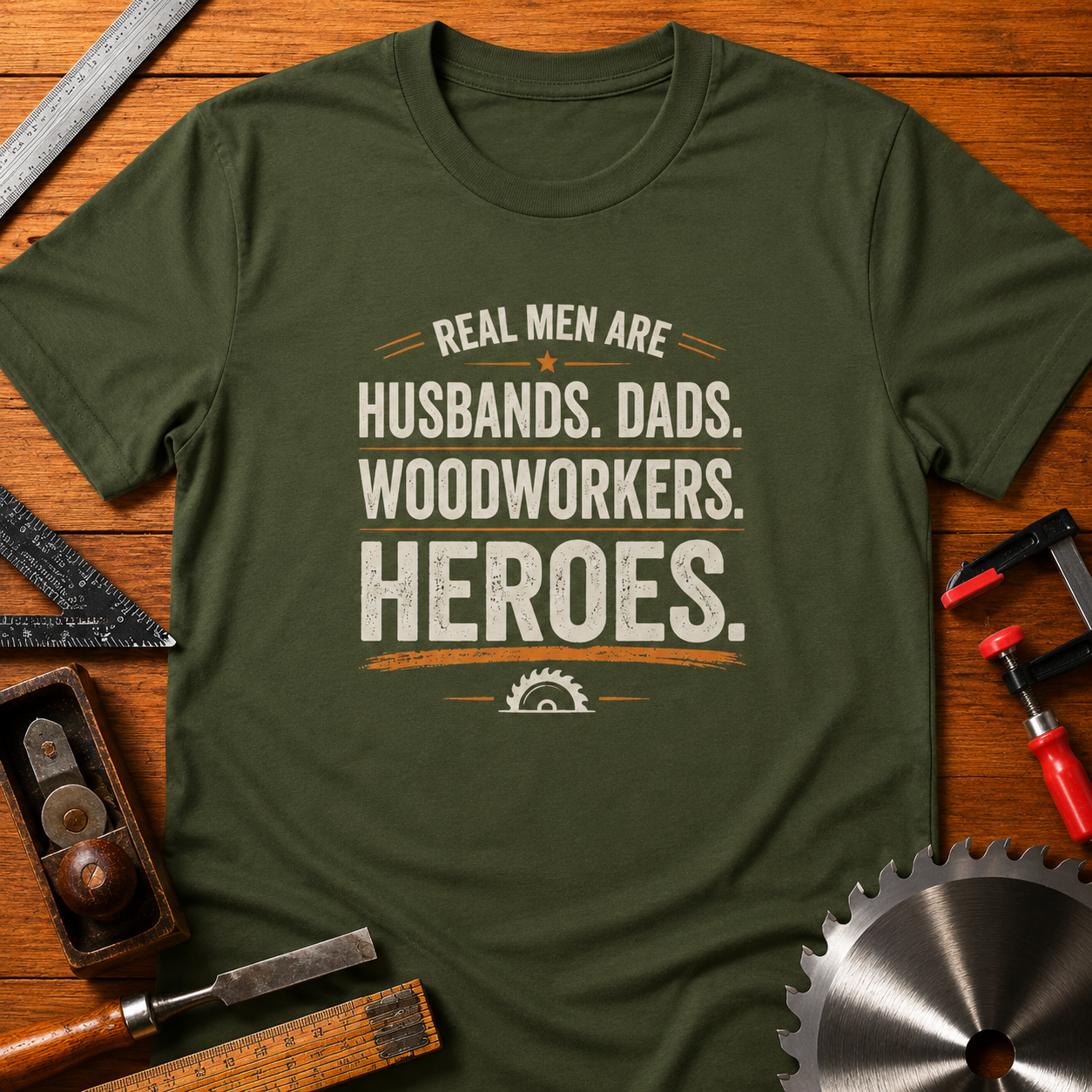 Real Men Are Woodworkers Dads & Husbands