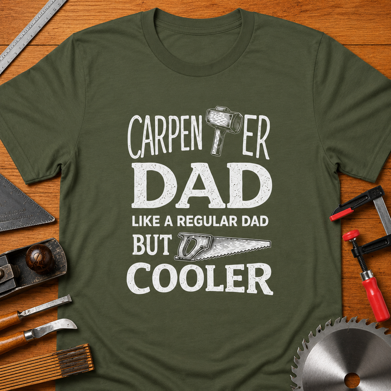 Carpenter DAD…. But Cooler, Woodworking Tee