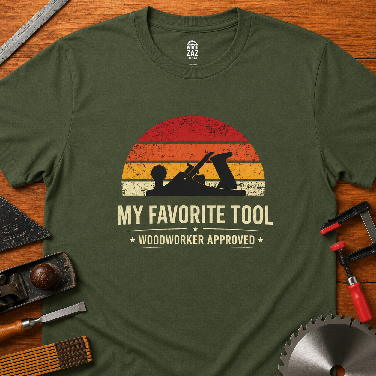 Woodworker Approved T-Shirt — "My Favorite Tool" Hand Plain Woodworking Tee