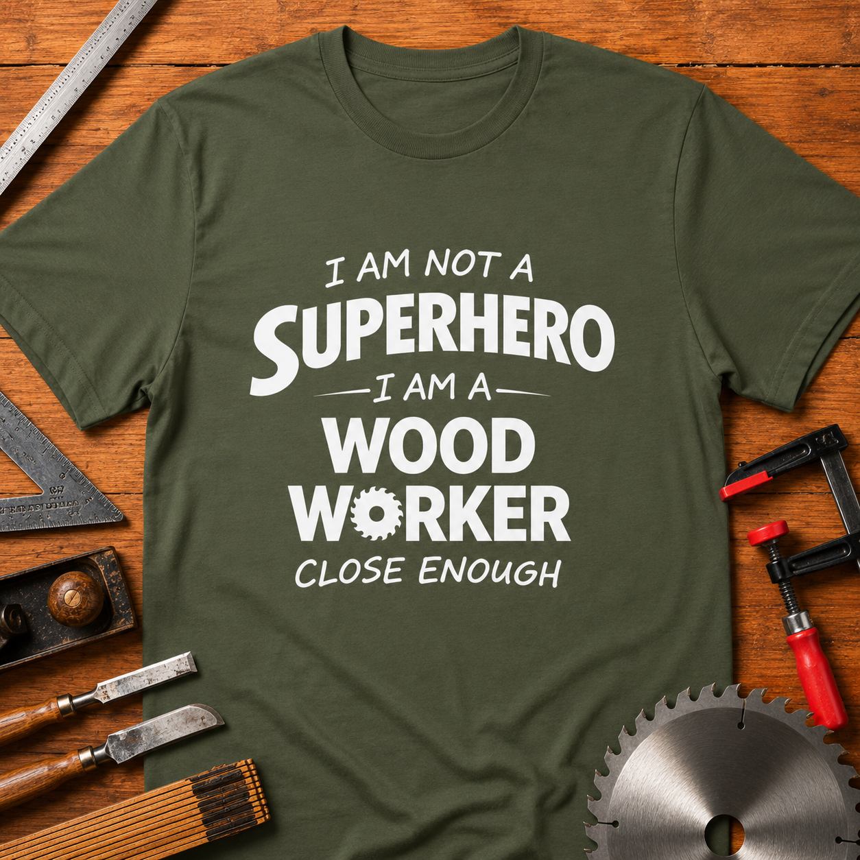 I'm Not A Superhero — Woodworker T-Shirt