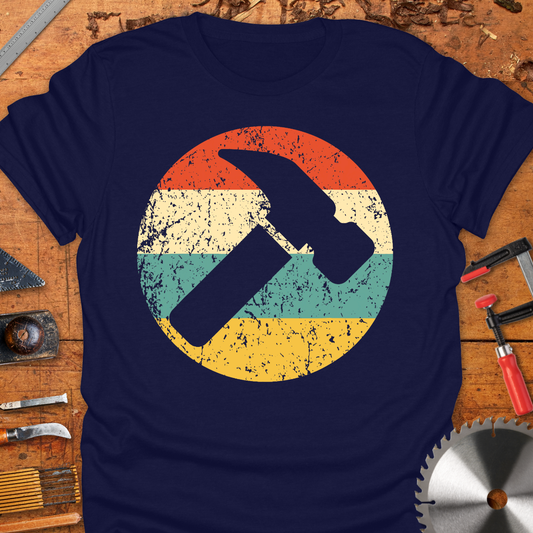 Hammer and Sun Graphic Design t-shirt for Woodworkers and carpenters