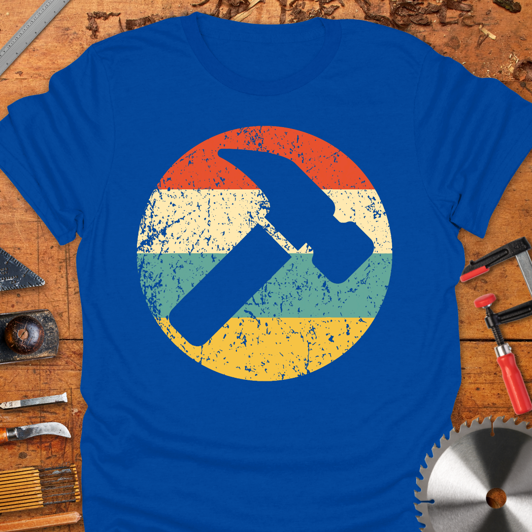 Hammer and Sun Graphic Design t-shirt for Woodworkers and carpenters