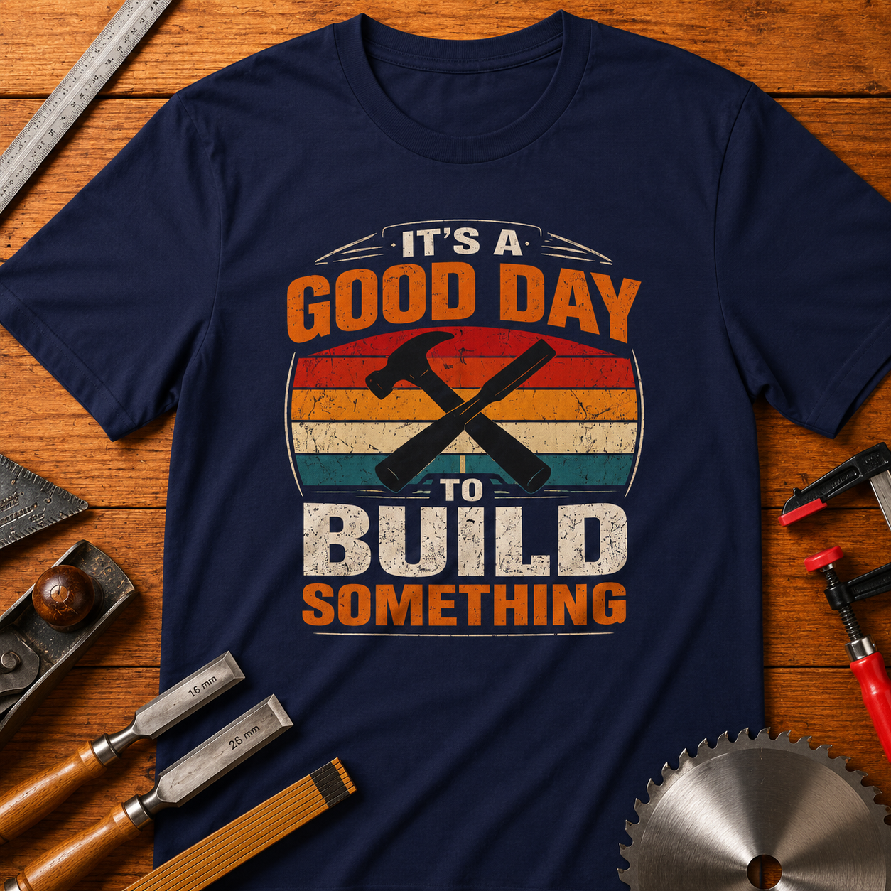 Funny Woodworking T-Shirt — "It's a Good Day to Build Something"