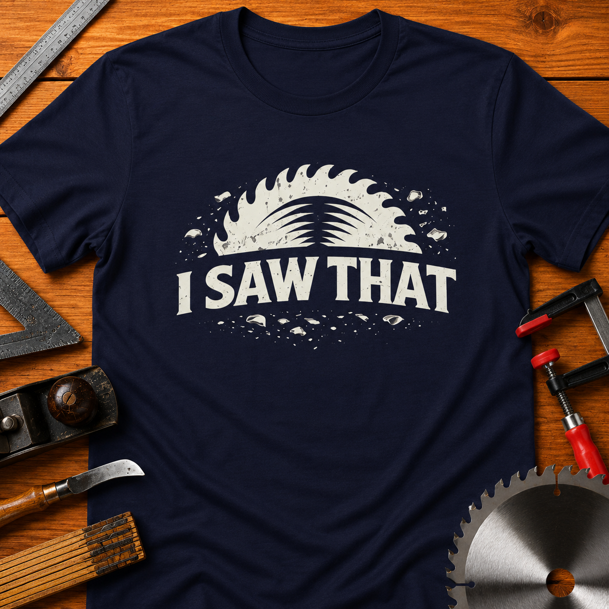 I SAW THAT Woodworking T-Shirt — Funny woodworker Tee