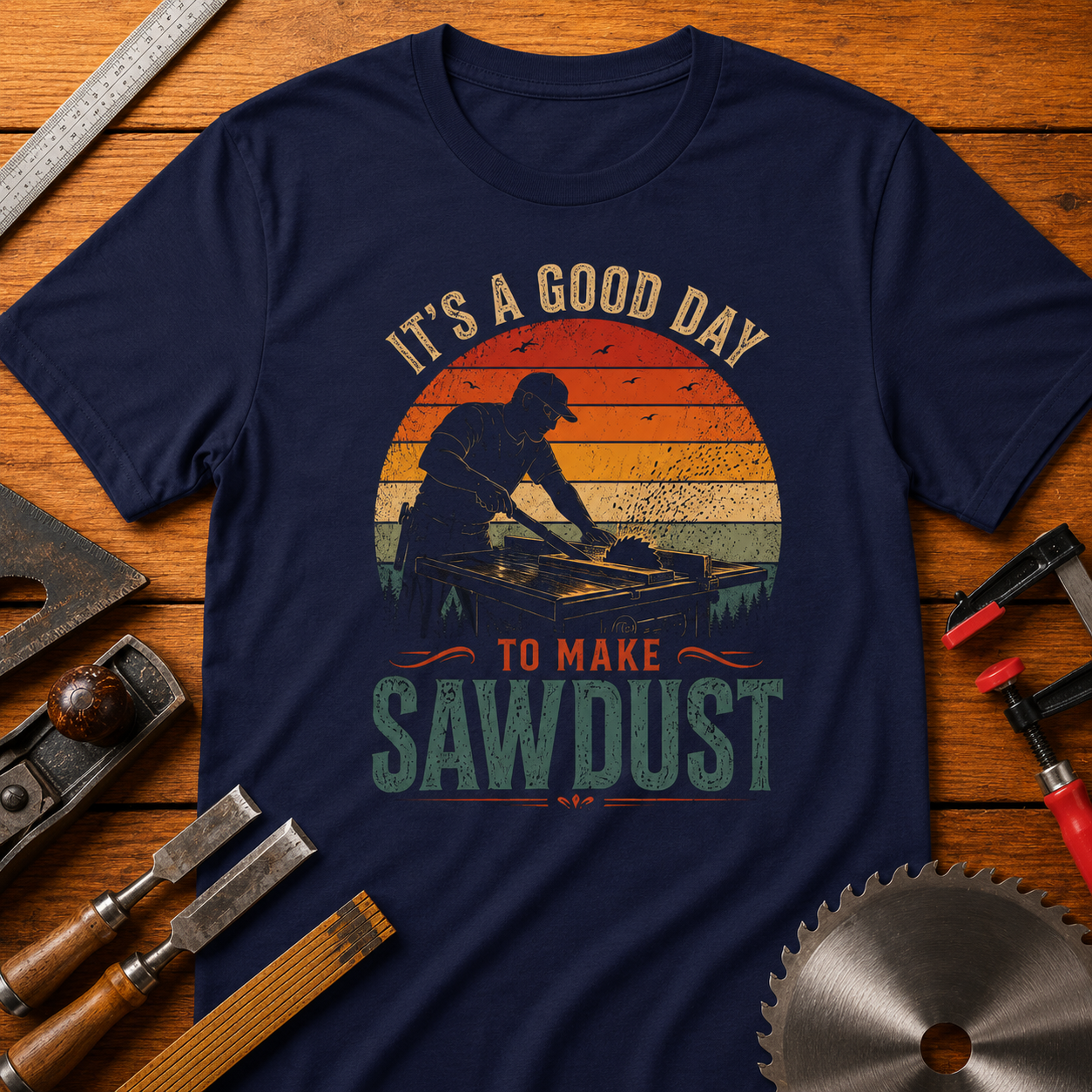 Woodworking T-Shirt — "It’s a Good Day to Make Sawdust" Pride Tee