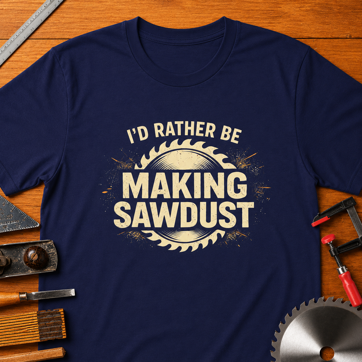 I'd Rather Be Making Sawdust Woodworking T-Shirt