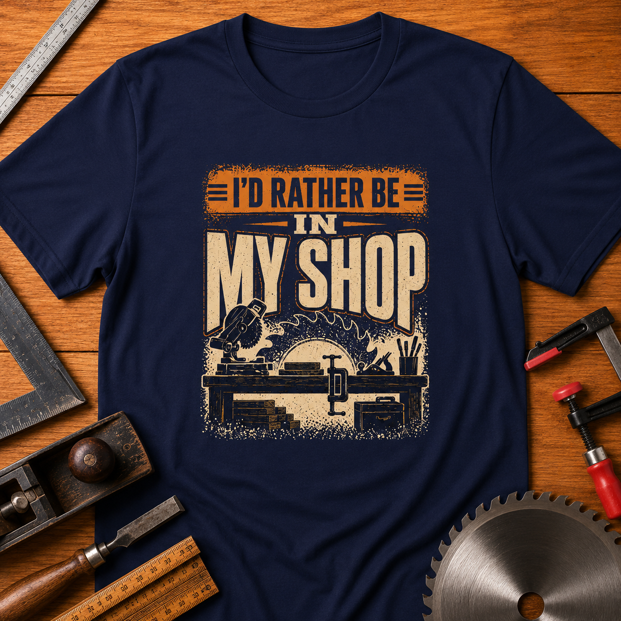 I'd Rather Be In My Shop Woodworking T-Shirt