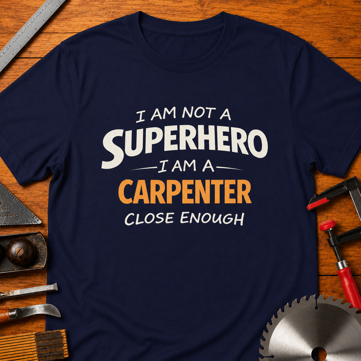 Carpenter T-Shirt — "I’m Not a Superhero, I’m a Carpenter — Close Enough"