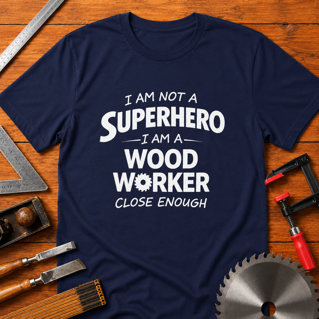 I'm Not A Superhero — Woodworker T-Shirt