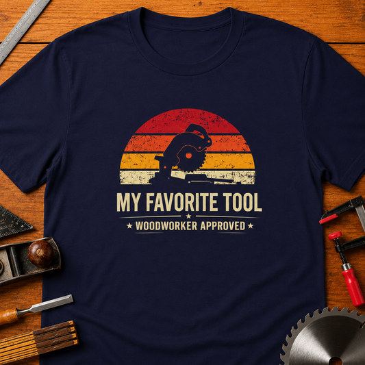 Chop Saw Woodworker T-Shirt — "My Favorite Tool" Woodworking Tee