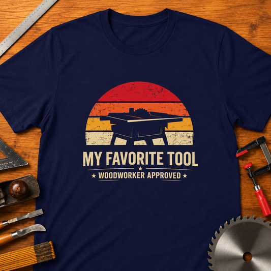 Table Saw Woodworker T-Shirt — "My Favorite Tool"